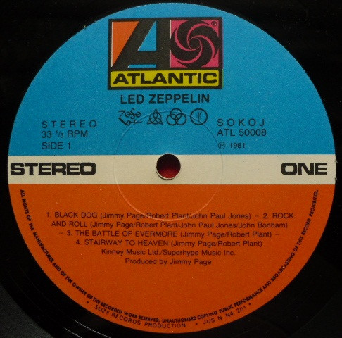 Led Zeppelin - Untitled (LP, Album, RE)