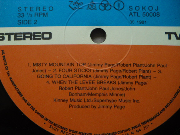 Led Zeppelin - Untitled (LP, Album, RE)