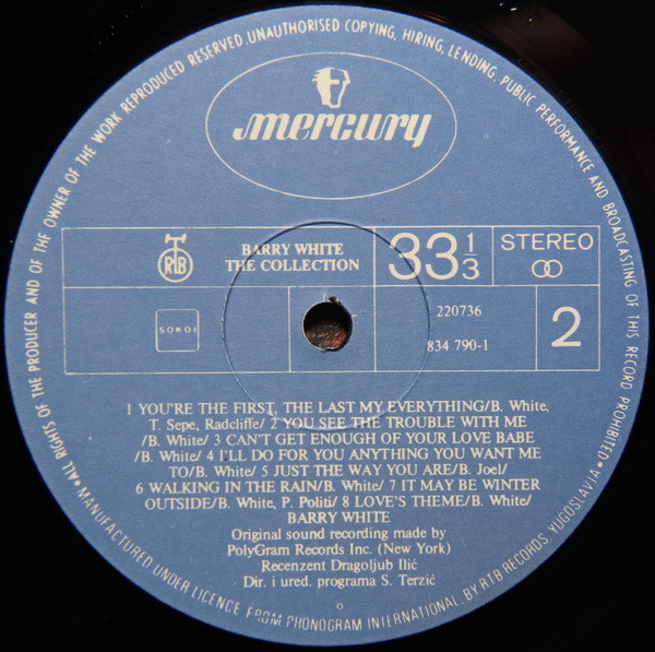 Barry White - The Collection (LP, Comp)