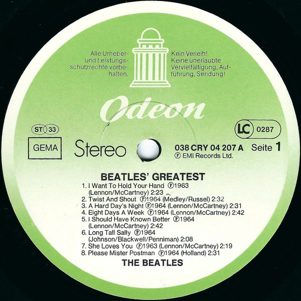 The Beatles - Beatles' Greatest (LP, Comp, RE)