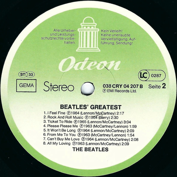 The Beatles - Beatles' Greatest (LP, Comp, RE)