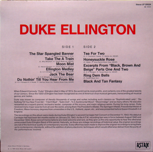 Duke Ellington - Take The A Train (LP, Album)