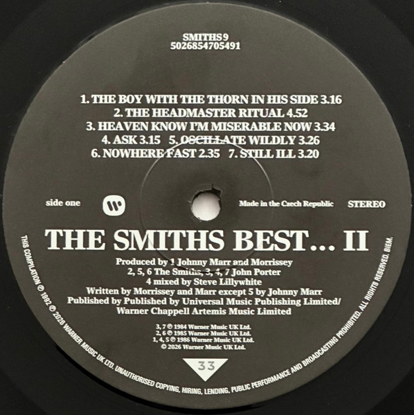 The Smiths - ...Best II (LP, Comp, RE)