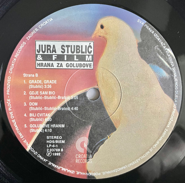 Jura StubliÄ‡ & Film* - Hrana Za Golubove (LP, Album)