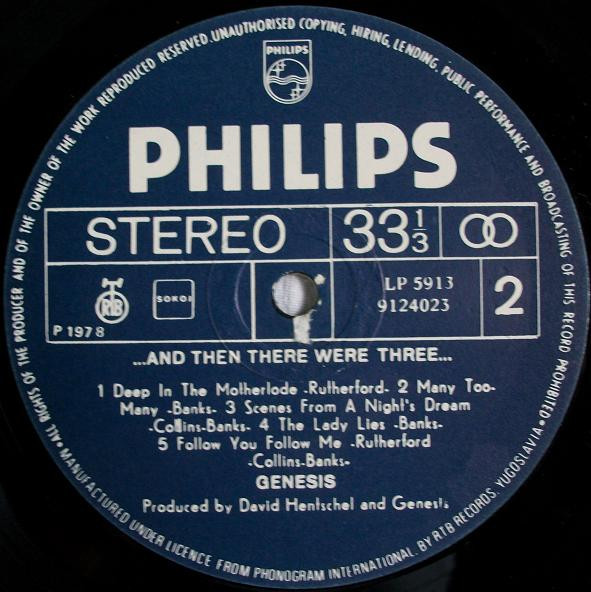 Genesis - ... And Then There Were Three... (LP, Album)