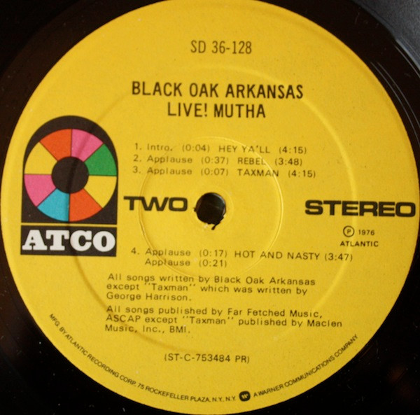 Black Oak Arkansas - Live! Mutha (LP, Album, PR )