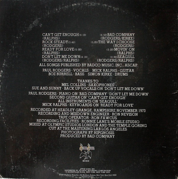 Bad Company (3) - Bad Company (LP, Album, RI )