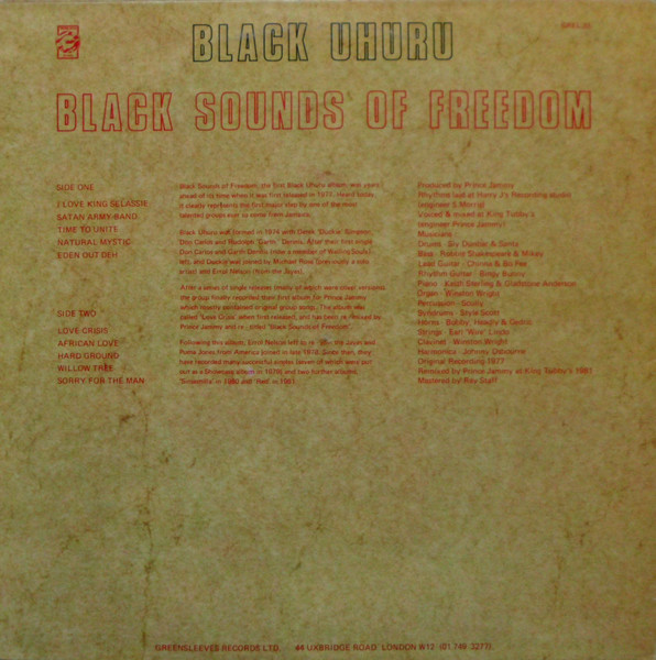 Black Uhuru - Black Sounds Of Freedom (LP, Album)
