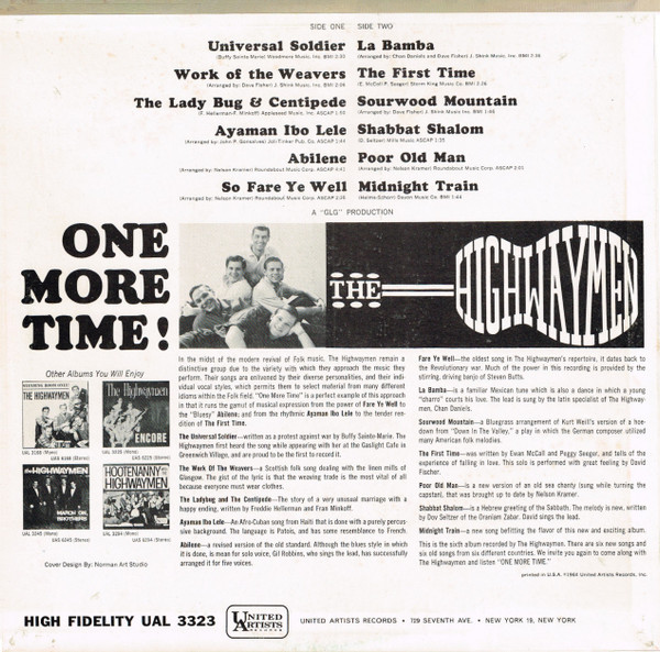 The Highwaymen* - One More Time! (LP, Album, Mono)