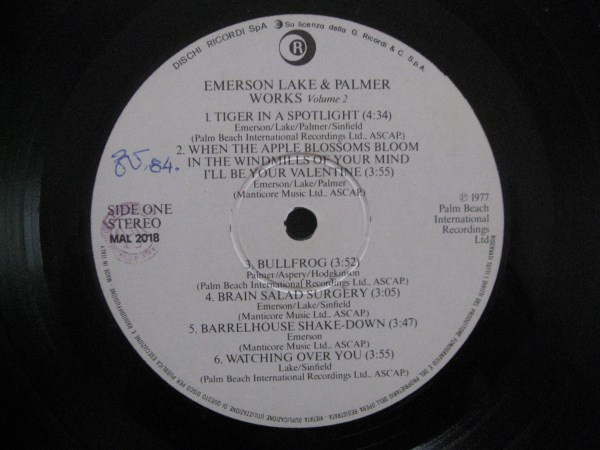 Emerson Lake & Palmer* - Works Volume 2 (LP, Album, Emb)