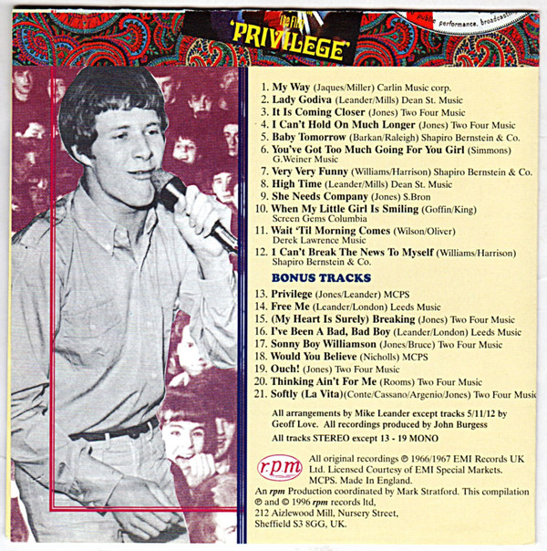 Paul Jones - My Way (CD, Album, RE)