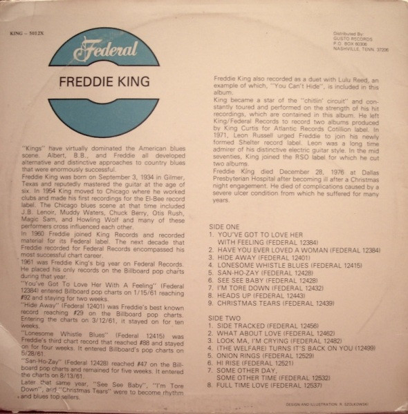 Freddy King* - 17 Original Greatest Hits (LP, Comp, RE)