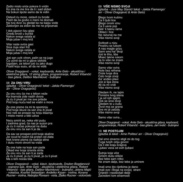 Oliver* - Samo Da Je Tu (CD, Album)