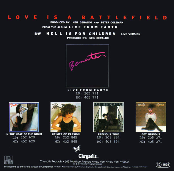 Benatar* - Love Is A Battlefield (7