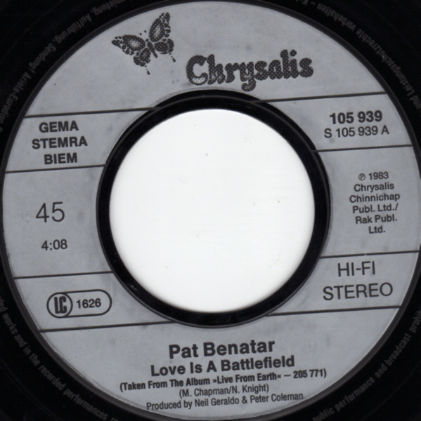 Benatar* - Love Is A Battlefield (7