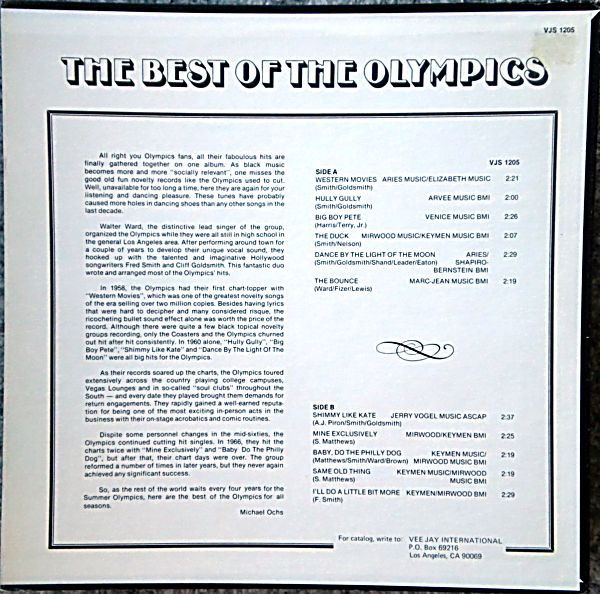 The Olympics - The Best Of The Olympics (LP, Comp, RE)