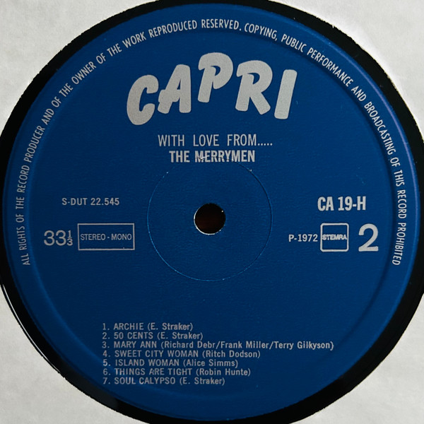 The Merrymen - With Love From.... (LP, Comp)