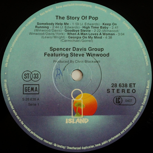 The Spencer Davis Group - The Story Of Pop (LP, Comp)