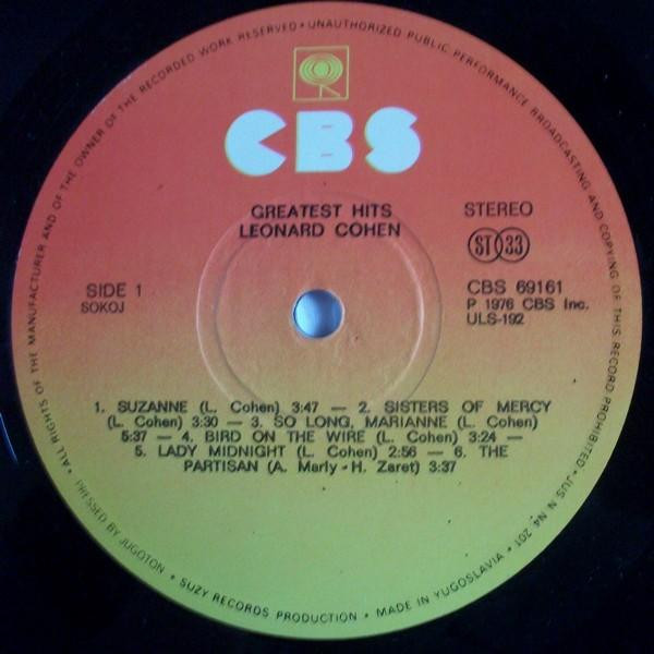 Leonard Cohen - Greatest Hits (LP, Comp, RP)