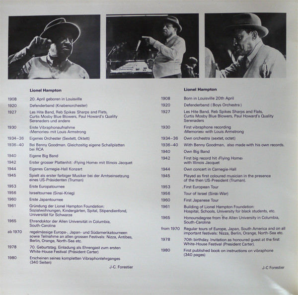 Lionel Hampton - Live In Europe (LP, Album, Club)
