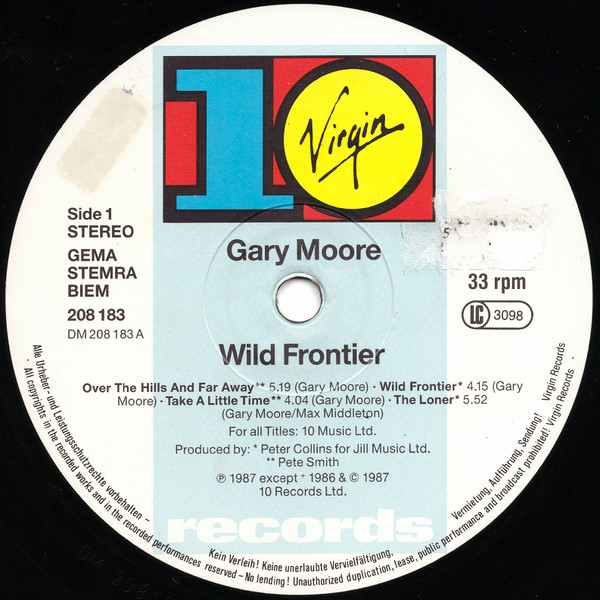 Gary Moore - Wild Frontier (LP, Album)
