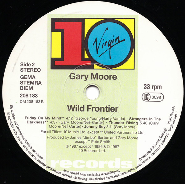 Gary Moore - Wild Frontier (LP, Album)