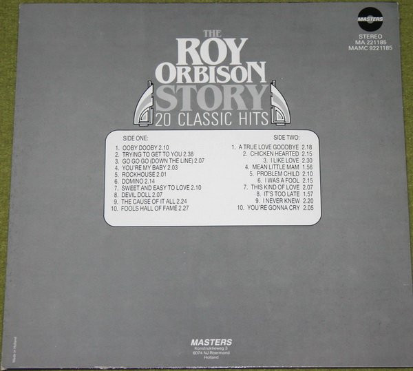 Roy Orbison - The Roy Orbison Story 20 Classic Hits (LP, Comp)