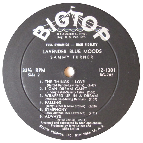 Sammy Turner - Lavender Blue Moods (LP, Mono)