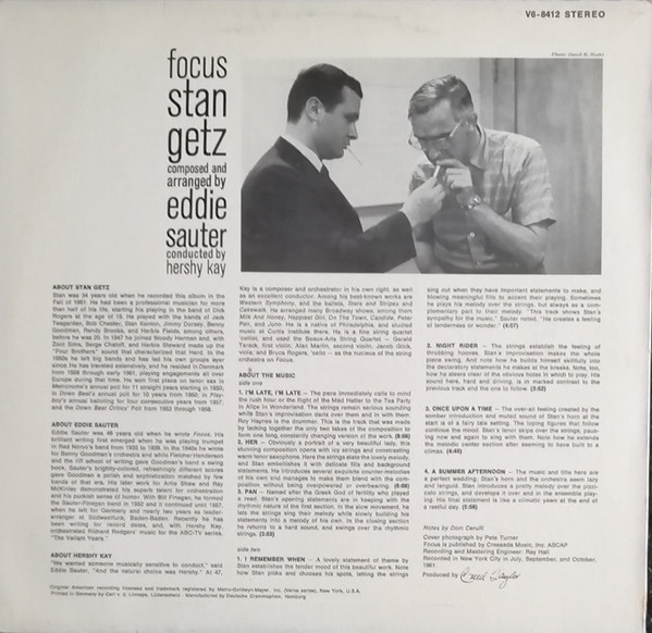 Stan Getz / Eddie Sauter - Focus (LP, Album)