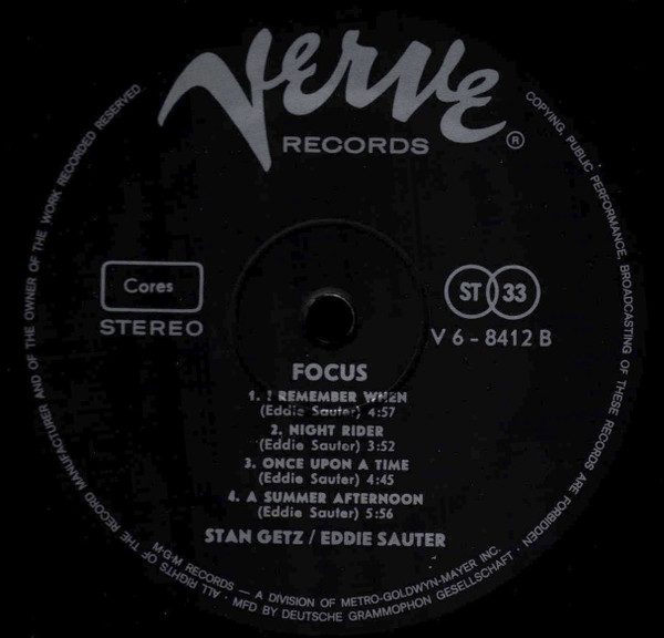 Stan Getz / Eddie Sauter - Focus (LP, Album)