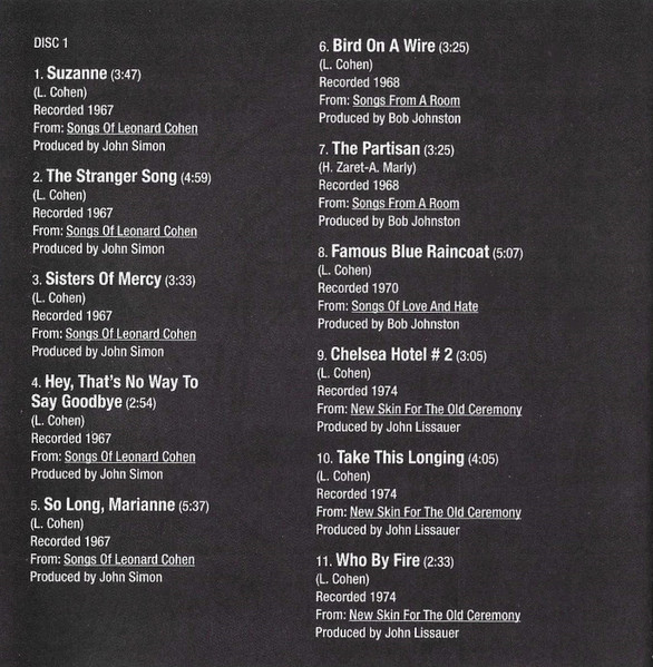 Leonard Cohen - The Essential Leonard Cohen (2xCD, Comp)