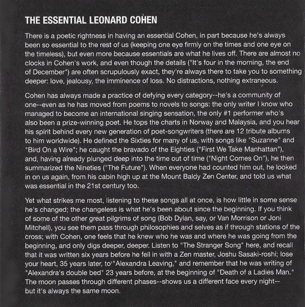 Leonard Cohen - The Essential Leonard Cohen (2xCD, Comp)