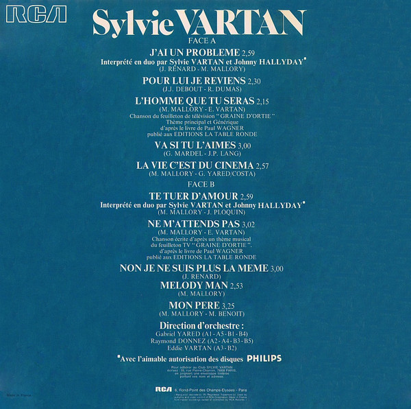 Sylvie Vartan - J'ai Un Problème (LP, Album)