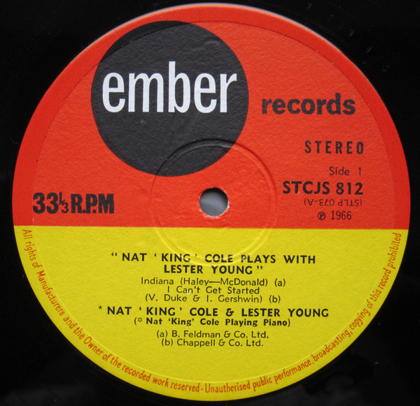 Nat King Cole, Lester Young - Nat King Cole And Lester Young (LP)
