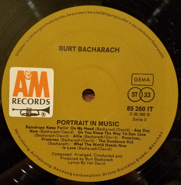 Burt Bacharach - Portrait In Music (LP, Comp, Gat)