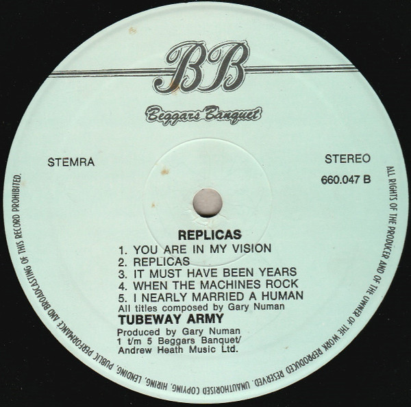 Tubeway Army - Replicas (LP, Album)