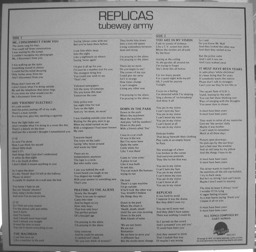 Tubeway Army - Replicas (LP, Album)