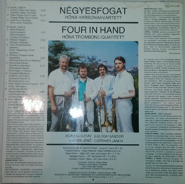 HÅ‘na Harsonakvartett - NÃ©gyesfogat (LP, Album)