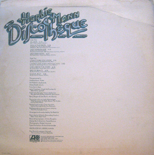 Herbie Mann - Discothèque (LP, Album, PR)