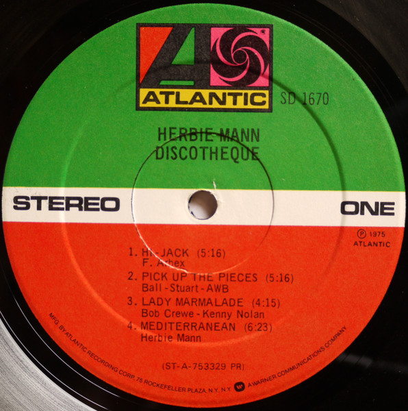 Herbie Mann - Discothèque (LP, Album, PR)