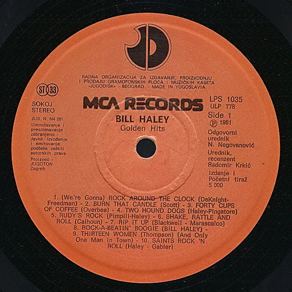 Bill Haley And His Comets - Golden Hits (LP, Comp)