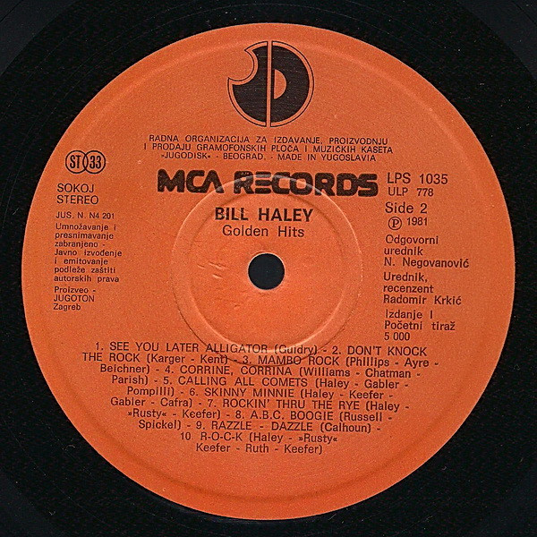 Bill Haley And His Comets - Golden Hits (LP, Comp)
