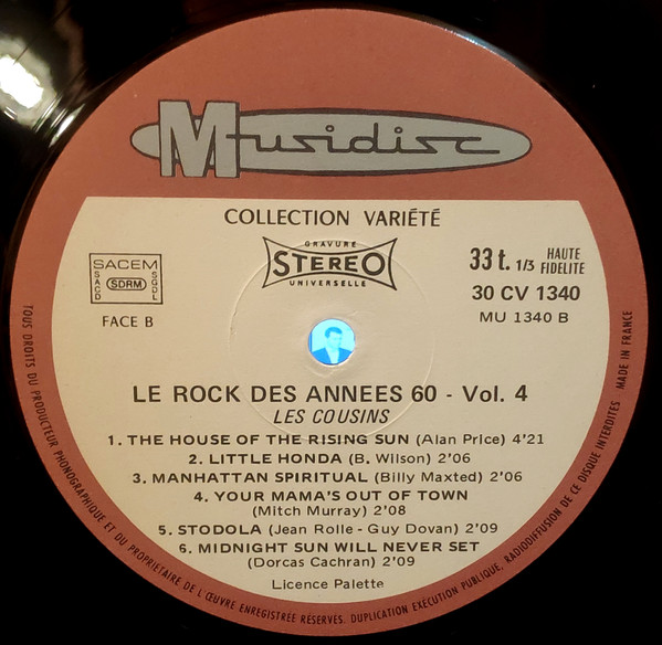 Les Cousins* - Le Rock Des Années 60 Vol.4 (LP, Comp)