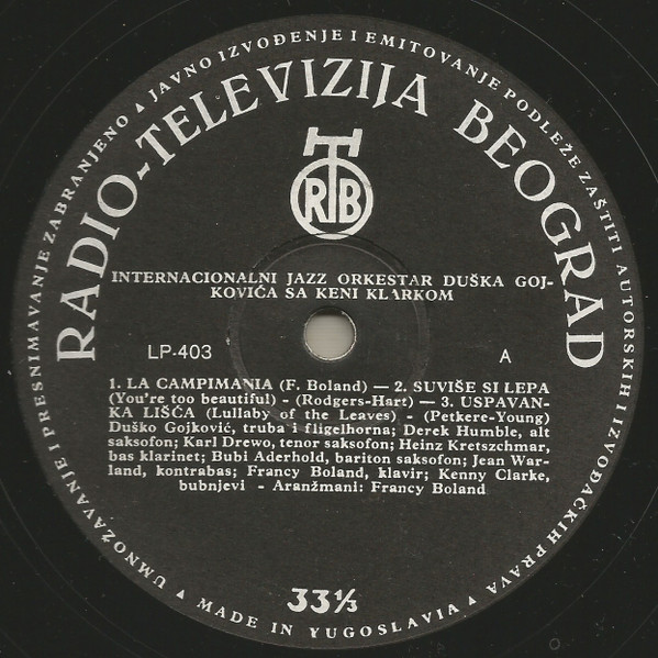 Duško Gojković*, Kenny Clarke - Internacionalni Jazz Oktet Duška Gojkovića Sa Keni Klarkom (10