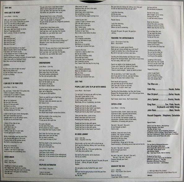 Men At Work - Business As Usual (LP, Album)