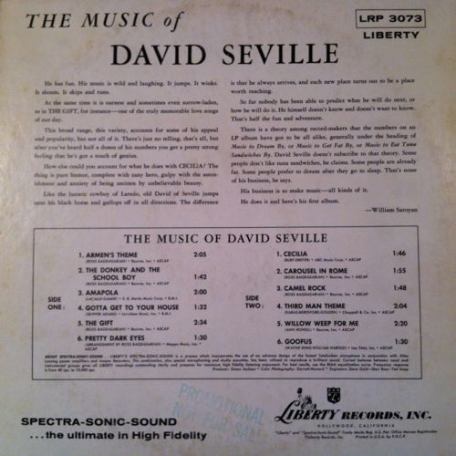 David Seville - The Music Of David Seville (LP, Album)