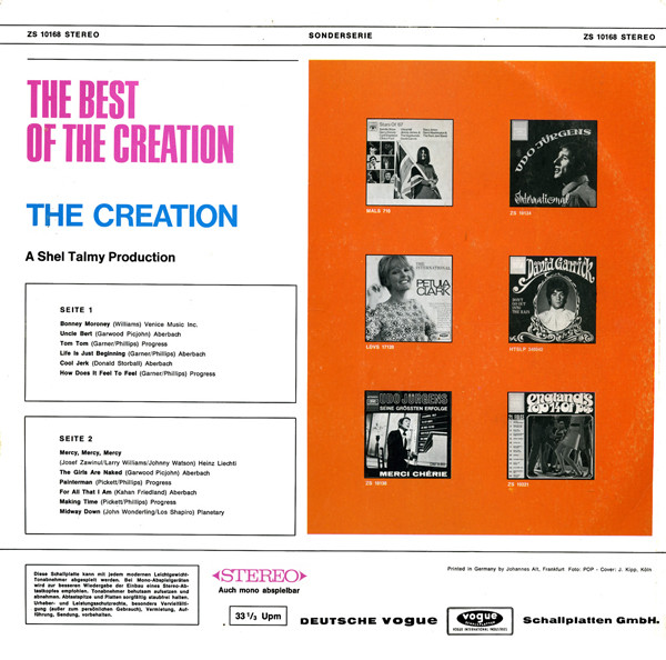 The Creation (2) - The Best Of The Creation (LP, Comp)