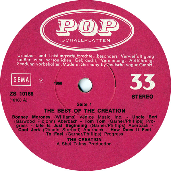 The Creation (2) - The Best Of The Creation (LP, Comp)
