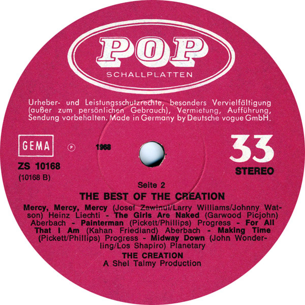 The Creation (2) - The Best Of The Creation (LP, Comp)