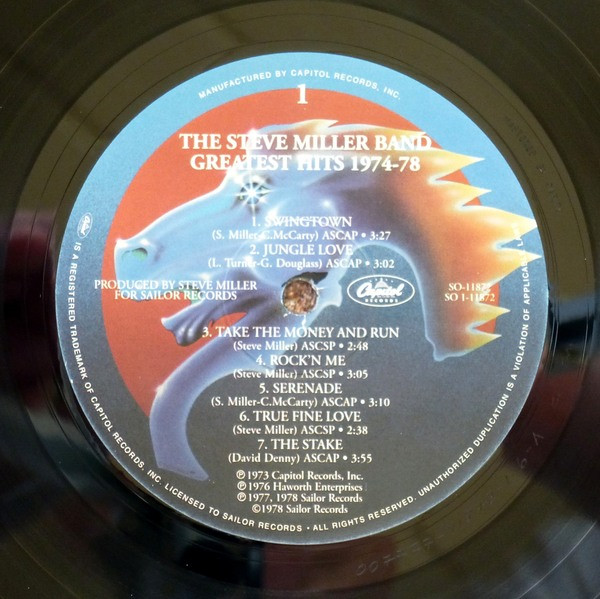The Steve Miller Band* - Greatest Hits 1974-78 (LP, Comp, Ltd, RE, RM, 180)